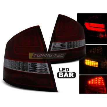 Škoda Octavia 2 Sedan 2004-12 zadní lampy red smoke LED BAR