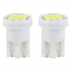 Žárovky parkovací T10 3 SMD LED bílé 6000K - 2 ks