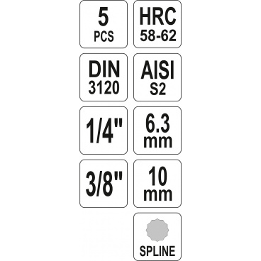 Bity sada 5 ks (CrV 6150)