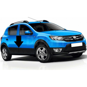 Masivní plastové boční kryty dveří Dacia Sandero 2013-20