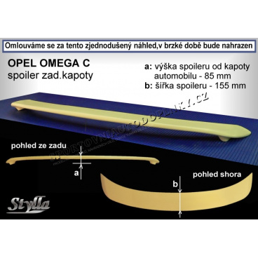 OPEL OMEGA C SEDAN (99+) spoiler zad.  kapoty OPO3L