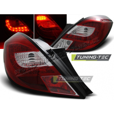 OPEL CORSA D 3D 04.2006-  ZADNÍ LED LAMPY RED WHITE