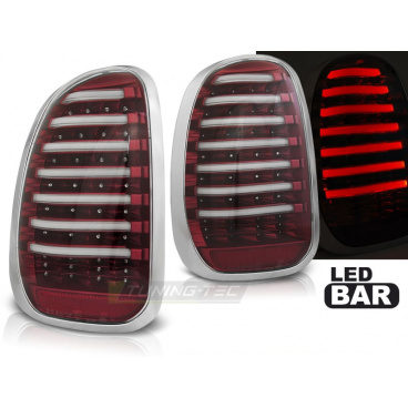 Mini R60 Countryman 2010-14 zadní lampy red white LED BAR