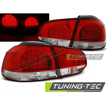 VW Golf 6 10.2008-12 zadní lampy red white LED