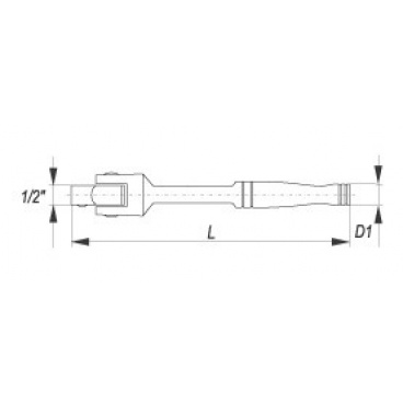 Ráčna 1/2" otočná 457 mm