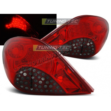 PEUGEOT 207 3D/5D 05.2006-06.2009 ZADNÍ LED LAMPY RED SMOKE