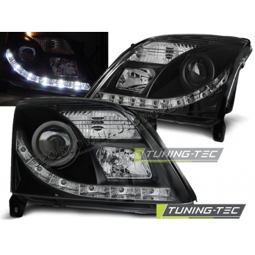 OPEL VECTRA C 04.2002-08.2005 PŘEDNÍ ČÍRÁ SVĚTLA DAYLIGHT LED BLACK