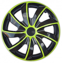 Kryty kol Quad Bicolor Green 13-16" (po 1 ks)