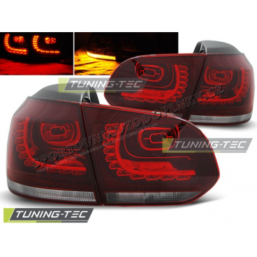 VW GOLF 6 HATCHBACK 10.2008- ZADNÍ LED LAMPY RED WHITE