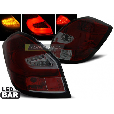 Škoda Fabia 2 2007-06.14 zadní lampy red smoke LED BAR