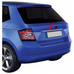 Nerez chrom lišta nad SPZ Omtec Škoda Fabia III 2015+