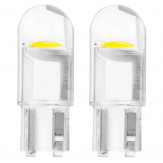 LED žárovky STANDARD T10 W5W COB HPC 12V Čirá bílá AMIO-02645