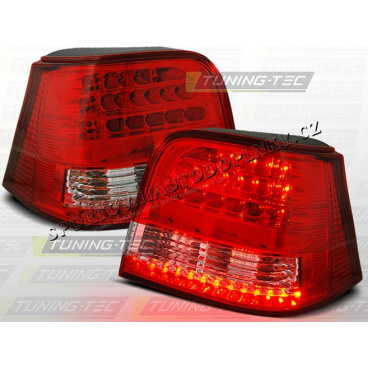 VW GOLF IV 1997-03 ZADNÍ LED LAMPY RED WHITE