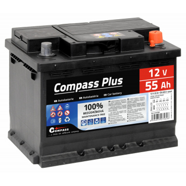 Autobaterie COMPASS PLUS 12V 55Ah 420A