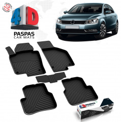 Gumový set 4D nejkvalitnějších přesných autokoberců VW Passat B7 2011-14