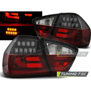 BMW E90 03.2005-08.2008 zadní LED lampy red white black BAR