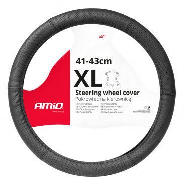 Perforovaný kožený potah na volant automobilu XL 41-43cm SWC-50-XL 