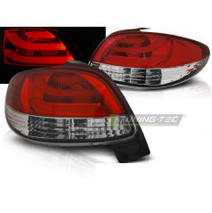 Peugeot 206 10.1998- zadní lampy red white LED BAR