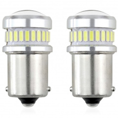 Led žárovka canbus bílá 24SMD + 3030 6SMD 1156 (R5W, R10W) P21 BÍLÉ 12V/24V