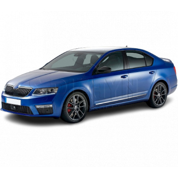 Nerez leštěné boční lišty dveří 4 ks  s podlepením Škoda Octavia III 2013-20 (sedan i kombi)