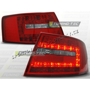 AUDI A6 C6 SEDAN 2004-08 ZADNÍ LED LAMPY RED WHITE