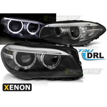 BMW F10,F11 2010-07.2013 přední čirá světla AE LED black DRL