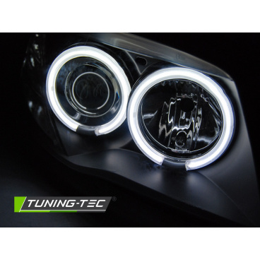 BMW E87/E81/82/88 04-11 PŘEDNÍ ČÍRÁ SVĚTLA ANGEL EYES BLACK (CCFL)