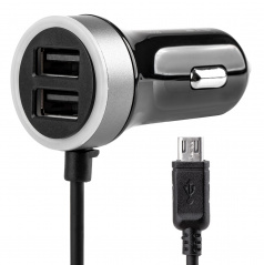 Autonabíječka PCH PRO-01 microUSB + 2x USB 2.4A 12V 24V AMIO-02056