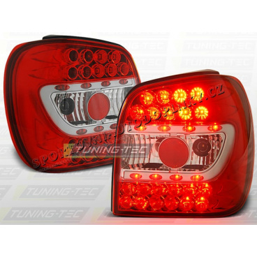 VW POLO 6N 1994-99 ZADNÍ LED LAMPY RED WHITE