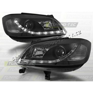 OPEL ZAFIRA 1999-05 PŘEDNÍ ČÍRÁ SVĚTLA DAYLIGHT LED BLACK