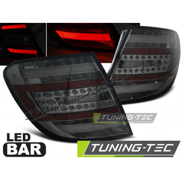 Mercedes C-klasa W204 kombi 2007-10 zadní lampy red smoke LED BAR