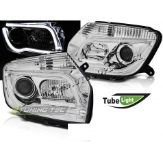 Dacia Duster 04.2010- přední čirá světla chrome Tube Light