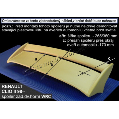 RENAULT CLIO II (98+) spoiler zad. dveří horní RC4L