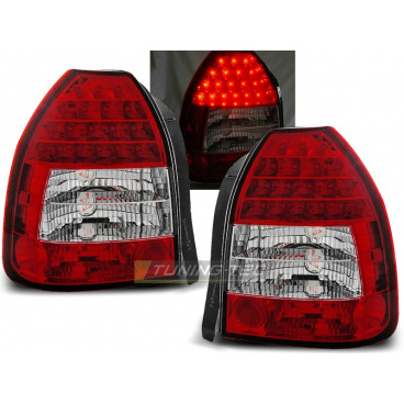 Honda Civic 09.95-02.01 3d zadní lampy red white