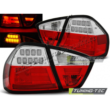 BMW E90 03.2005-08.2008 zadní LED lampy red white BAR