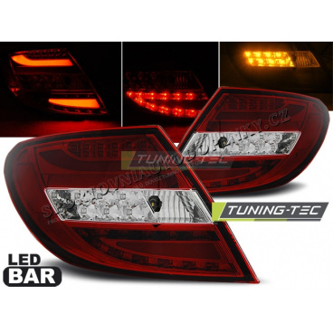 Mercedes C-klasa W204 sedan 2007-10 zadní lampy red white LED BAR