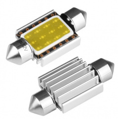 1  EXTRA COB LED žárovky sulfit bílé 36 mm s odporem CANBUS 2 ks