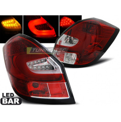 Škoda Fabia 2 2007-06.14 zadní lampy red white LED BAR