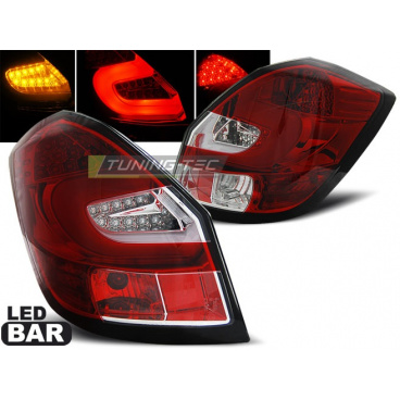 Škoda Fabia 2 2007-06.14 zadní lampy red white LED BAR