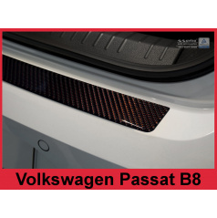 Carbon kryt- ochrana prahu zadního nárazníku Volkswagen Passat B8 2014+