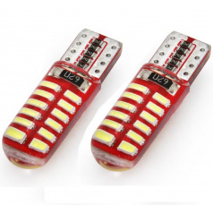 Žárovky 24 SMD LED T10 (W5W) 12V bílá CAN-BUS II - 2 ks