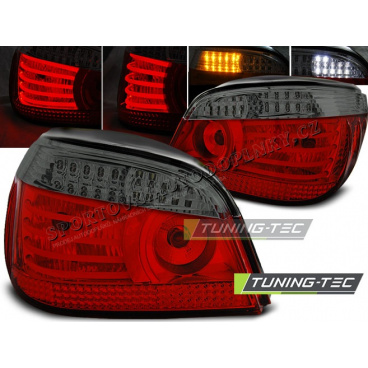 BMW E60 07.2003-07 zadní lampy red smoke LED