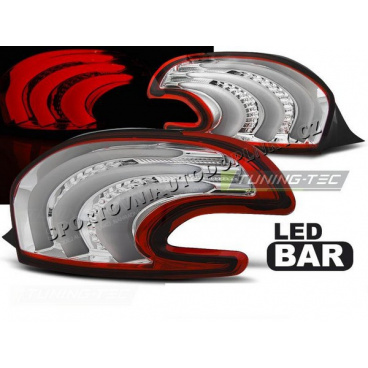 Peugeot 208 04.2012-06.15 zadní lampy red white LED BAR