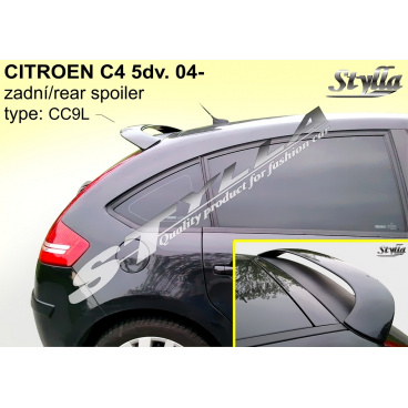 Citroen C4 5ti dveř. 2004+ zadní spoiler (EU homologace)