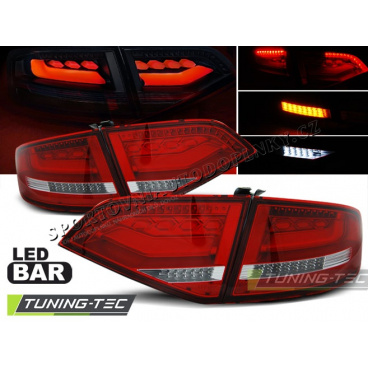 Audi A4 B8 2008-11 Sedan zadní lampy red-white LED