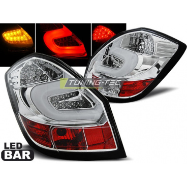 Škoda Fabia 2 2007-06.14 zadní lampy chrome LED BAR