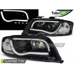 AUDI A6 06.2001-05.2004 přední čirá světla LED TUBE LIGHTS black